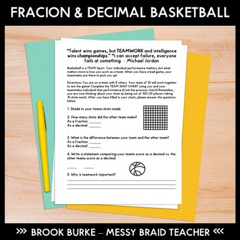 Preview of Fraction & Decimal Basketball