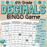 Decimal Bingo Math Game to Practice Identifying Tenths and