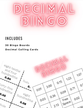 Preview of Decimal Bingo