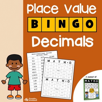 Preview of Decimal Place Value Bingo, Math Center Game Activities for 5th, 6th Grade