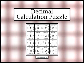 grade for 1 fraction worksheet free by TpT by Activities Decimal Calculation Jill Puzzle