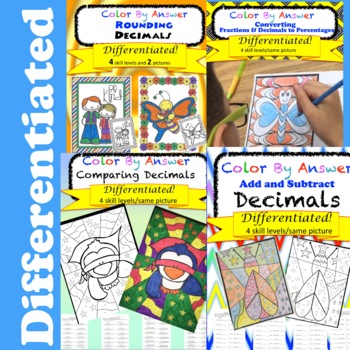 Decimal Color by Answer Differentiated BUNDLE by Connolly's Creations