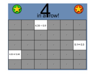 Preview of Decimal Computation Four in a Row Game