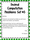 Decimal Computation Problems Set 3