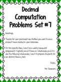 Decimal Computation Problems Set 7