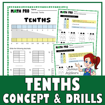 decimals tenths worksheet teaching resources teachers pay teachers