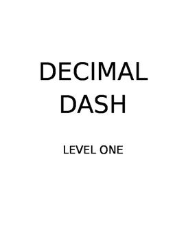 Preview of Decimal Dash - Word Problem Task Cards - 3 Levels