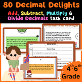 80 Decimal Delights: Add, Subtract, Multiply and Divide De