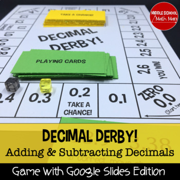 Preview of Adding and Subtracting Decimals Game | Decimal Derby Math Activity