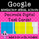 Decimal Digtal Task Cards ~ Addition problems with models