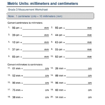 Decimal Dimension: Converting Lengths in Centimeters and Millimeters