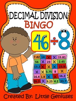 Preview of Division With Decimals Bingo Game