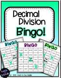 Decimal Division Math Bingo - Math Review Game