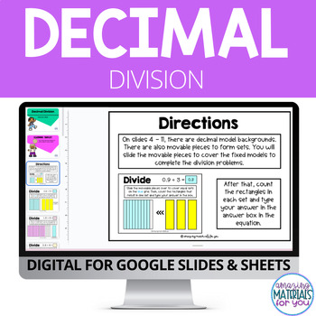 Preview of Decimal Division Google™ Slides and Sheets