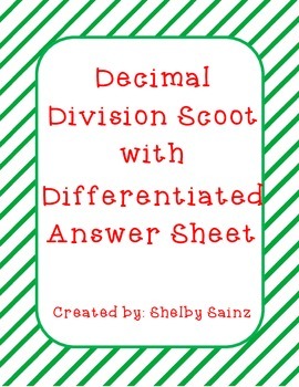 Preview of Decimal Division Task Cards FREEBIE