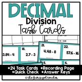 Decimal Division Task Cards