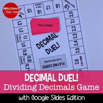 Preview of Dividing Decimals Game | Decimal Duel Math Activity