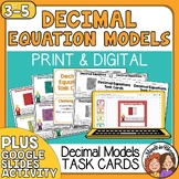 Decimal Equations with Modeling Math Skills Task Cards - P