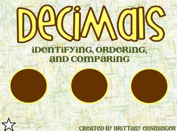 Preview of Decimal Flipchart: Identifying, Ordering, and Comparing
