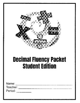 Preview of Decimal Fluency Practice Packet Workbook