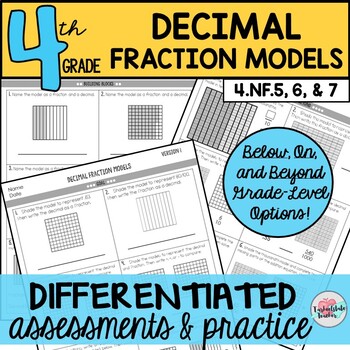 Decimal Fraction Models Assessments Or Practice Sheets