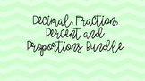 Decimal, Fraction, Percent & Proportions Bundle