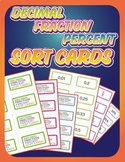 Decimal - Fraction - Percent Conversion / Sort - 72 CARD S