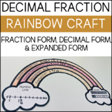 Decimal Fraction Rainbow Craft Activity - Spring Bulletin Board