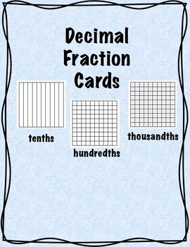 Preview of Compare Decimal Fraction with Visual Cards