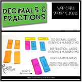 Decimal & Fraction War Game and Number Sort