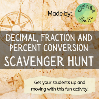 Preview of Decimal, Fraction and Percent Conversion Scavenger Hunt