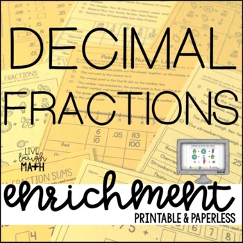 Preview of Decimal Fractions Enrichment - Math Challenges & Logic Puzzles