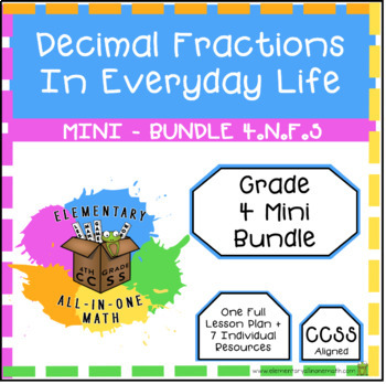 Preview of Decimal Fractions In Everyday Life - Mini Bundle (4.NF.5)