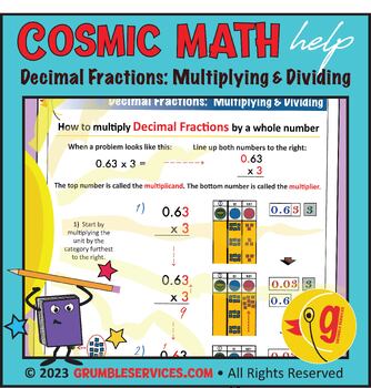 Preview of Decimal Fractions: Multiplying & Dividing by a Unit - Basic Operations Math help