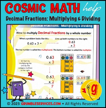 Preview of Decimal Fractions: Multiplying Decimals and Mixed Numbers by a Unit - Math help