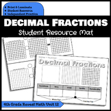 Decimal Fractions - Student Resource Mat for 4th Grade Rev