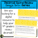 Decimal Google Form Spiral Review