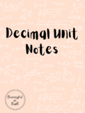Decimal Unit Journal Notes