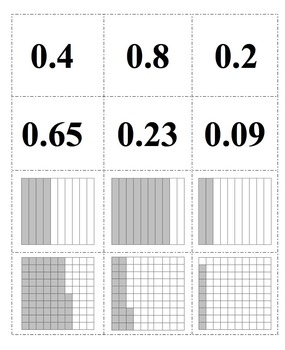 Preview of Decimal Matching Game