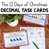 Decimal Math Task Cards All Operations - 12 Days of Christ
