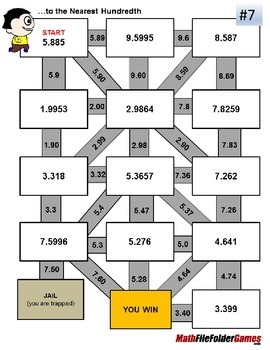 Decimal Mazes BUNDLE Fun Decimal Worksheets By