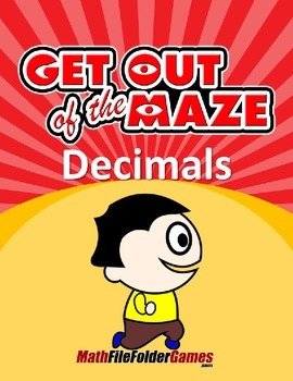 Preview of Decimal Mazes BUNDLE (Fun Decimal Worksheets)