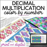 Decimal Multiplication Color by Number | Multiplying Decimals
