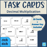 Decimal Multiplication Math Task Cards | 5th 6th Grades
