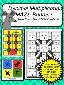 Preview of Decimal Multiplication Maze Runner and Time Saver