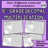 Decimal Multiplication Partner Game Four Levels of Fun TEKS 5.3E
