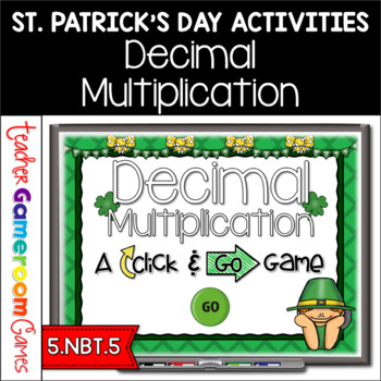 Preview of St. Patrick's Day Decimal Multiplication Powerpoint Game