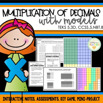 Preview of Decimal Multiplication with Models - 5th Grade - PRINT + DIGITAL