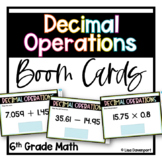 Decimal Operations 6th Grade Boom Cards