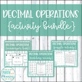 Decimal Operations Activity Mini-Bundle - 3 Fun Low-Prep A